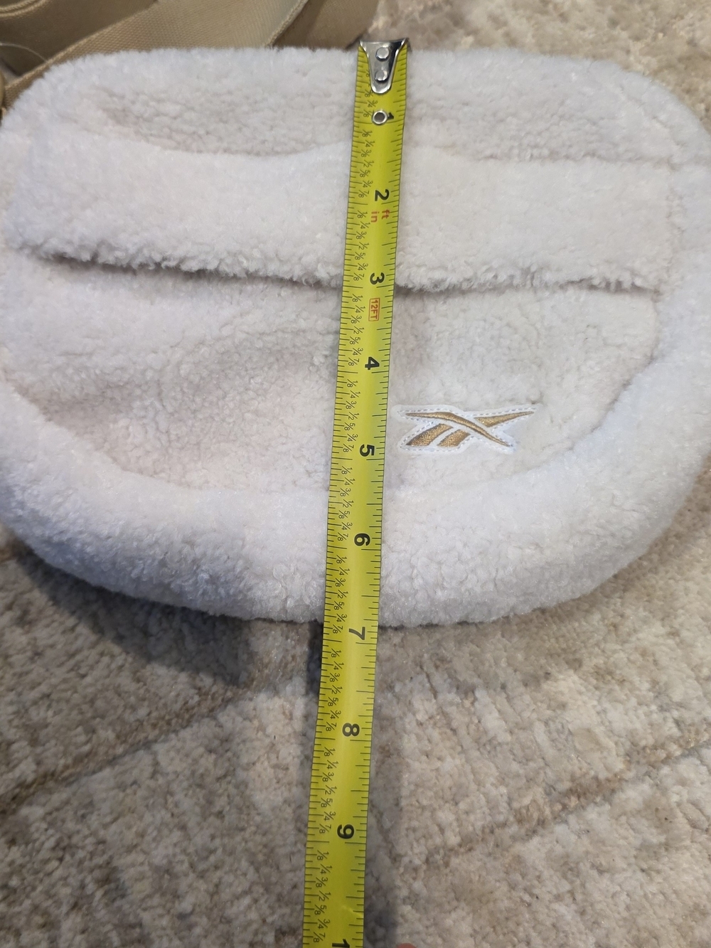 Reebok Sherpa Fanny Pack in Cream with Tan Strap - Picture 5 of 5